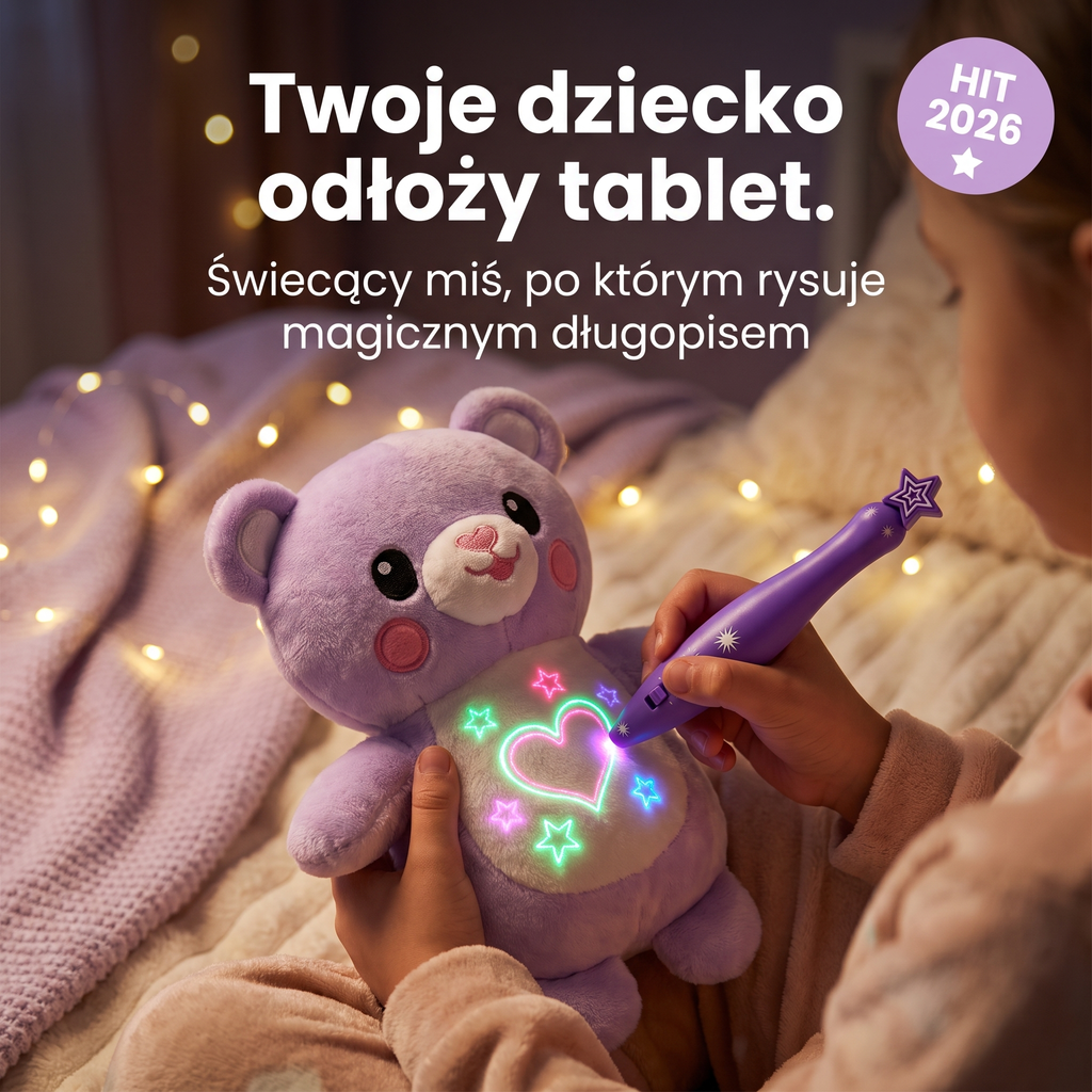 Świecący pluszak, który pomaga oderwać dziecko od telefonu i zająć je kreatywną zabawą