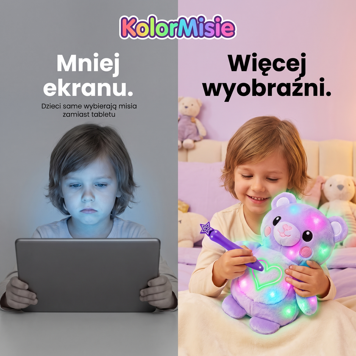 Świecący pluszak, który pomaga oderwać dziecko od telefonu i zająć je kreatywną zabawą